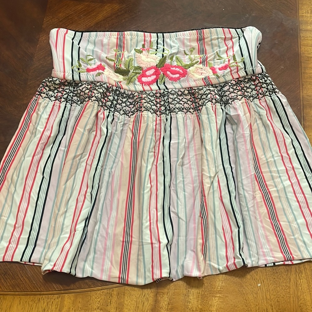 Like new Betsy Johnson bathing suit set floral and polka dot pattern